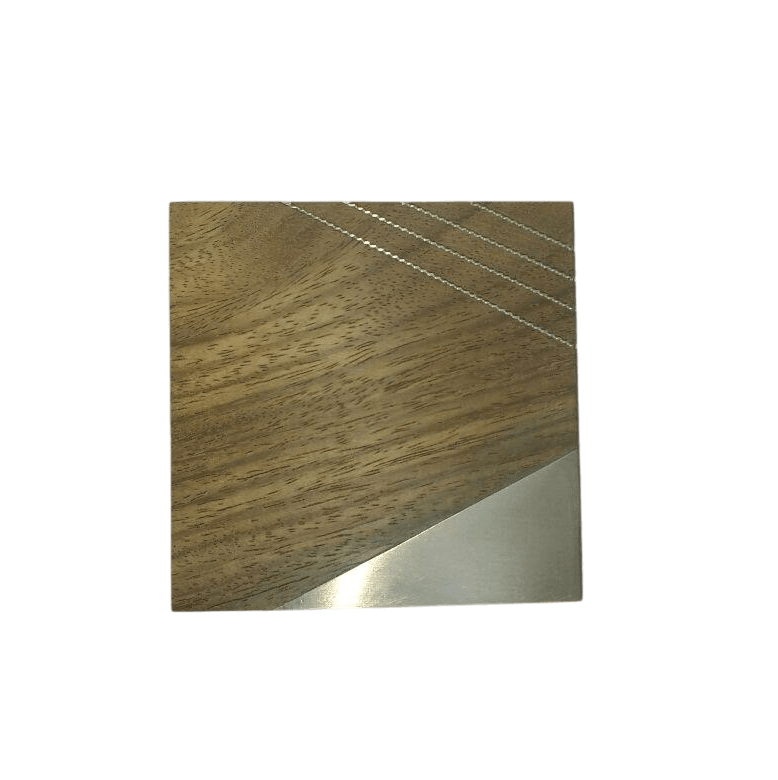 WOOD & BRASS COASTER SQUARE SHAPE (POLISH)